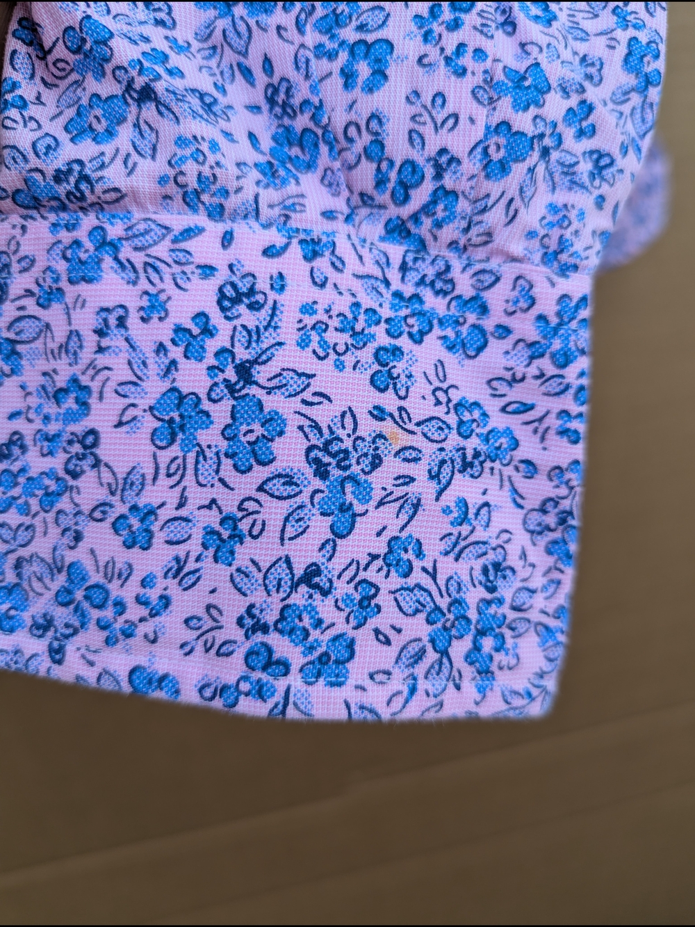Mel Gambert Custom Pink Blue Floral Dress Shirt Mens Button Down Long Sleeve L - Picture 9 of 10